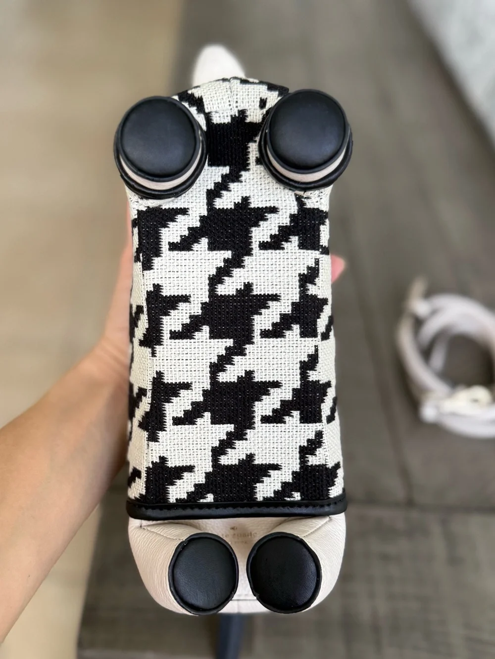 Rare Kate Spade Claude Houndstooth Dachshund Crossbody bag